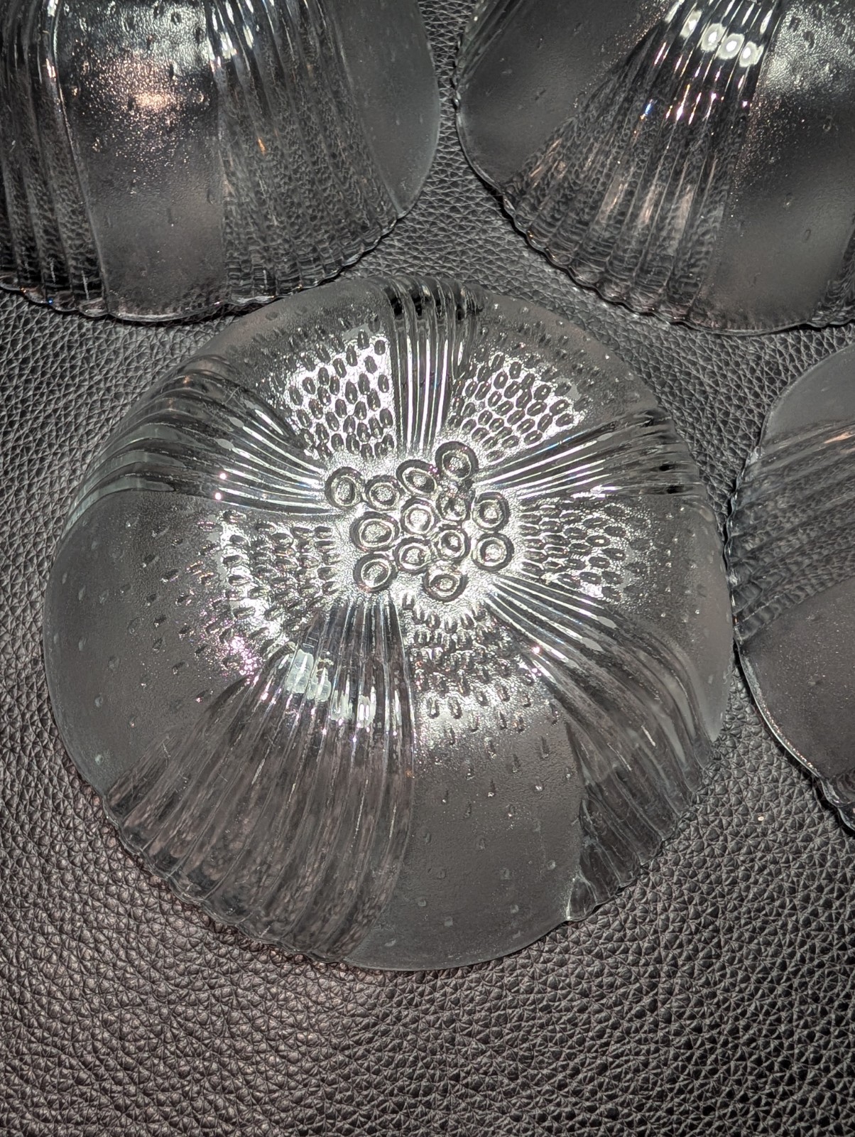 1970’s Set of 4 Libbey Harmony Glass Berry/Dessert Bowls Clear Glass Serving 5in