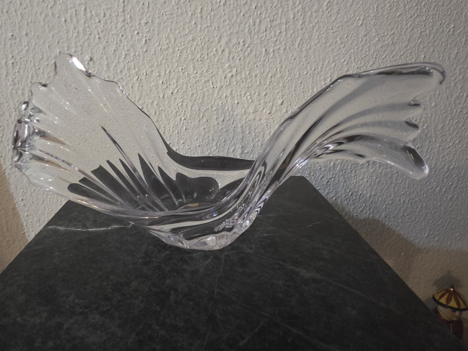 Gorgeous Art Vannes France Lead Crystal Centerpiece 15″ Wide Art Deco