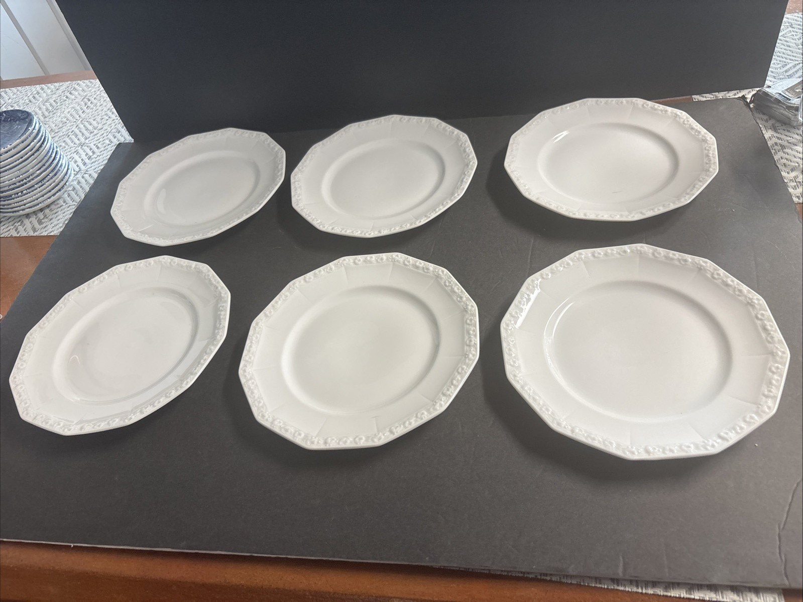 Rosenthal China Maria 12 Sided White Salad Plates 7 3/4 In Set of 6 Never used
