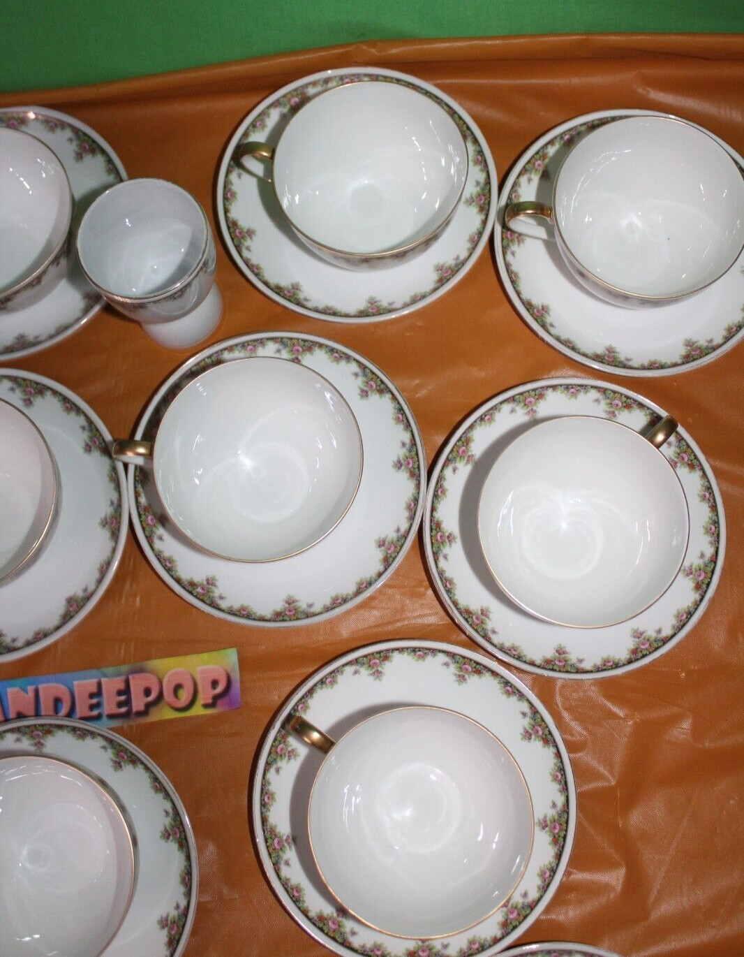 19 Piece MZ CMR Maria Theresa Carlsbad China Czechoslovakia Cups Saucers