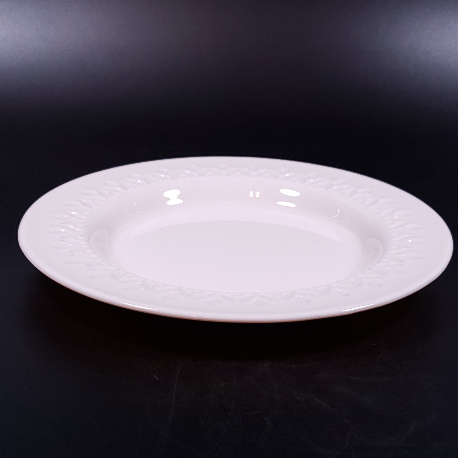 IKEA PARADISISK Off White Shell Pink Floral Tempered Glass SALAD PLATE SET