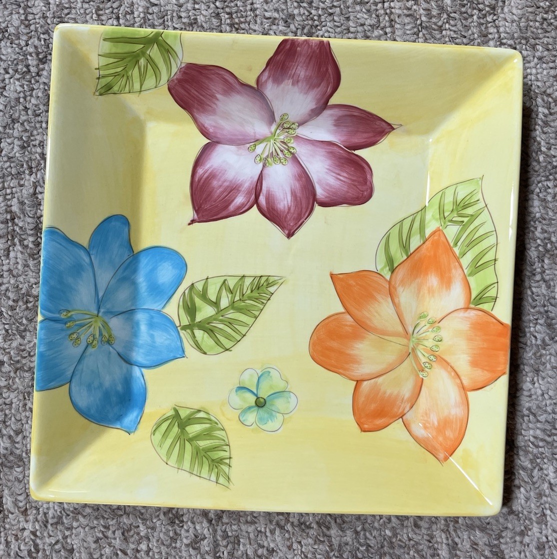Noble Excellence “Sunset Grove” 11 3/4 Inch Square Platter