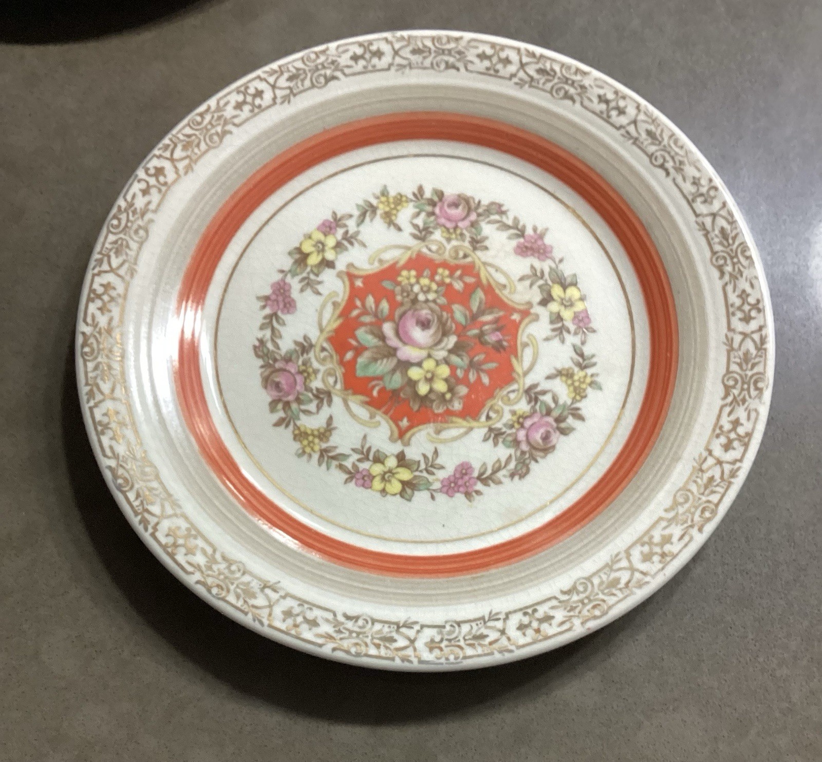 Vintage Prince Charles by Limoges Triumph 22k gold 3 Bread and Butter Plates