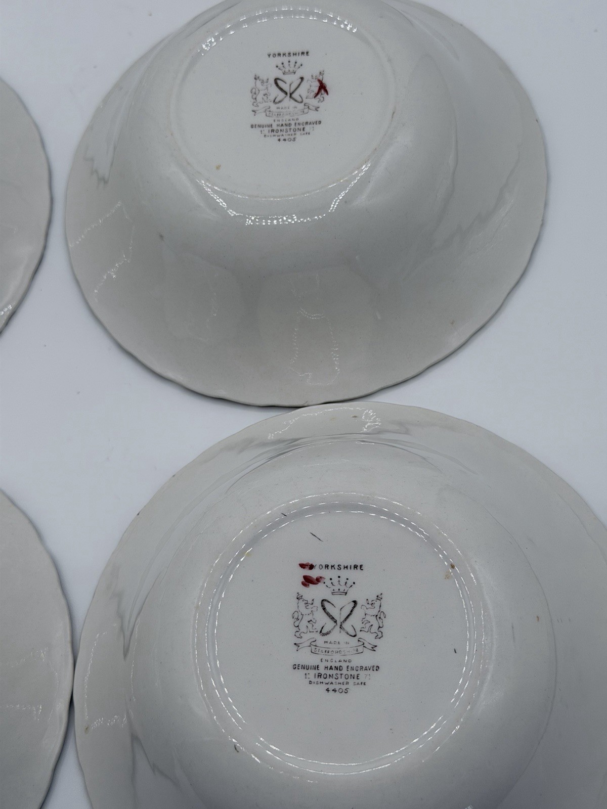 Staffordshire Ironstone Yorkshire Multicolor Coupe Cereal Bowls Set of 6 England