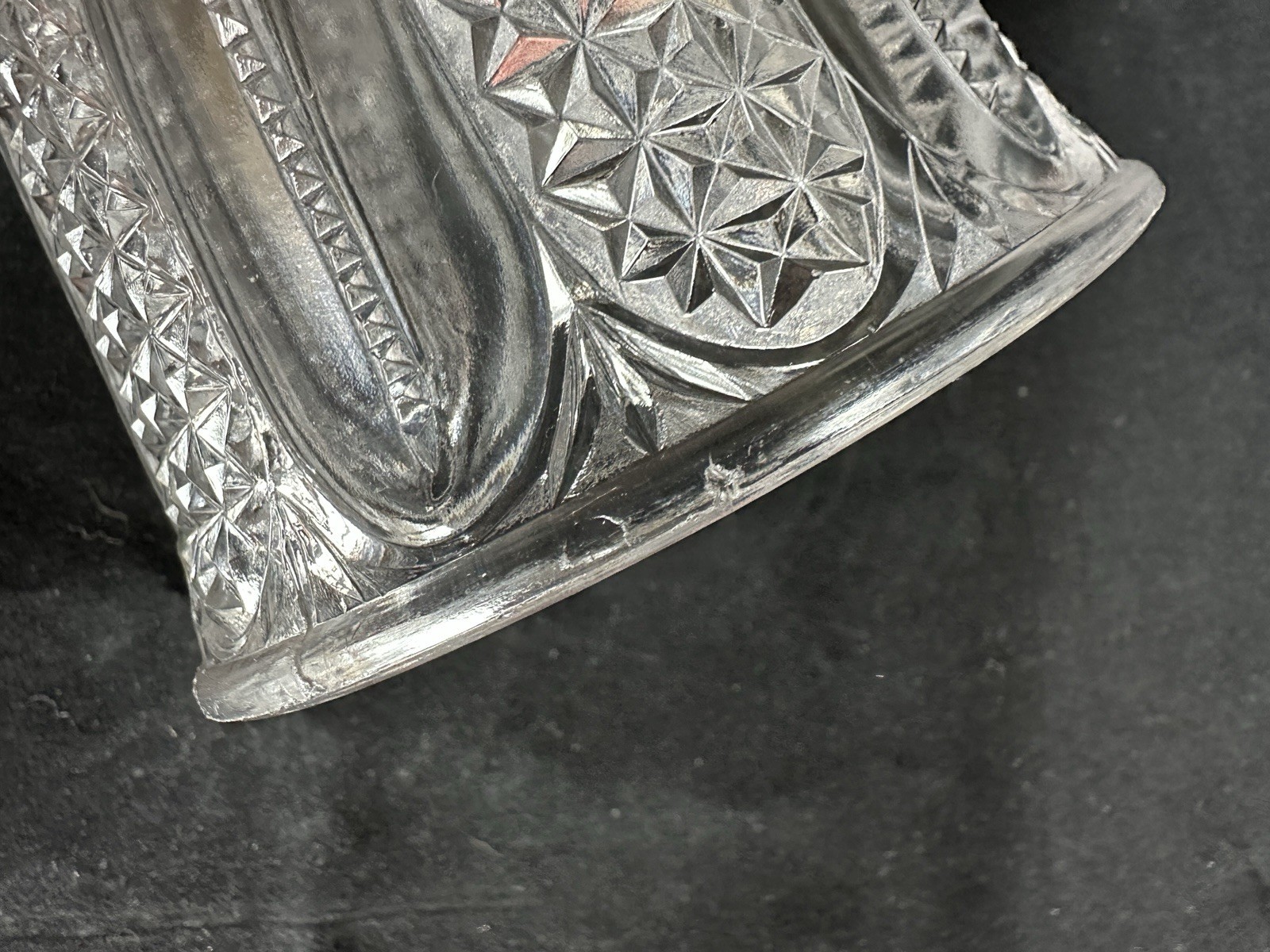 Antique McKee Glass Lidded Sugar Bowl EAPG Doric Swirled Feather Pattern c. 1896