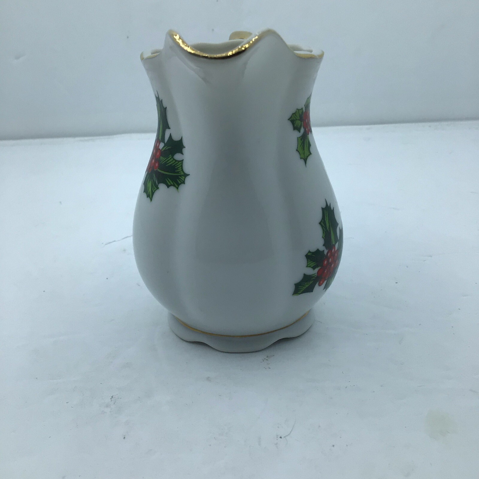 Lefton China Holly Berry Vintage Creamer Pitcher 7949