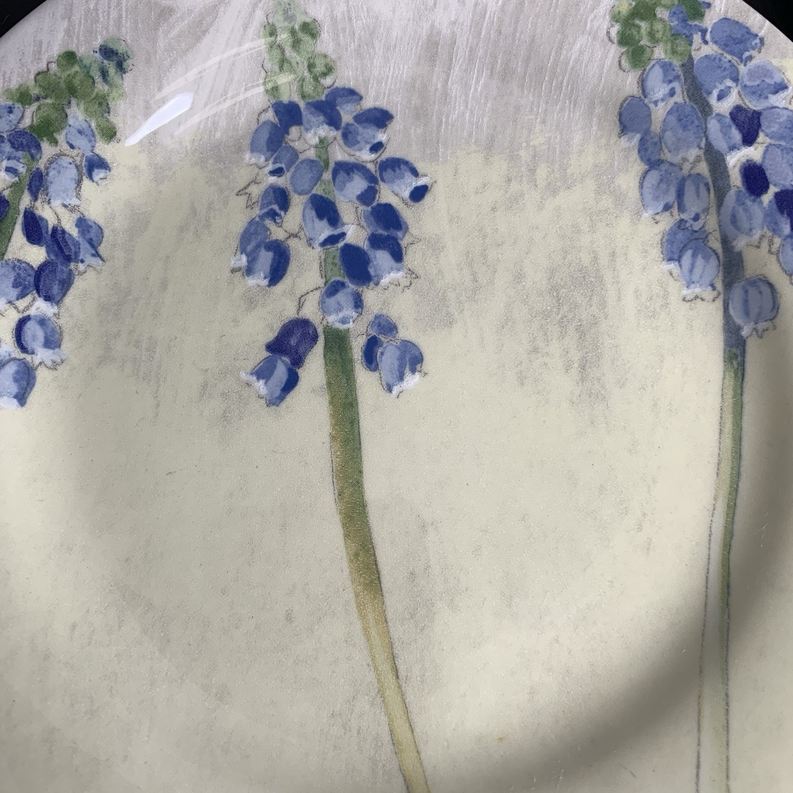 Gien France – Alice Blue Floral Salad Dessert Plates – Set of 4
