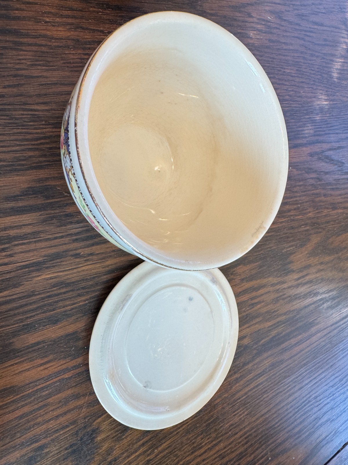 Universal Cambridge Oven Proof Bowls Beige Gold Rim Made In USA