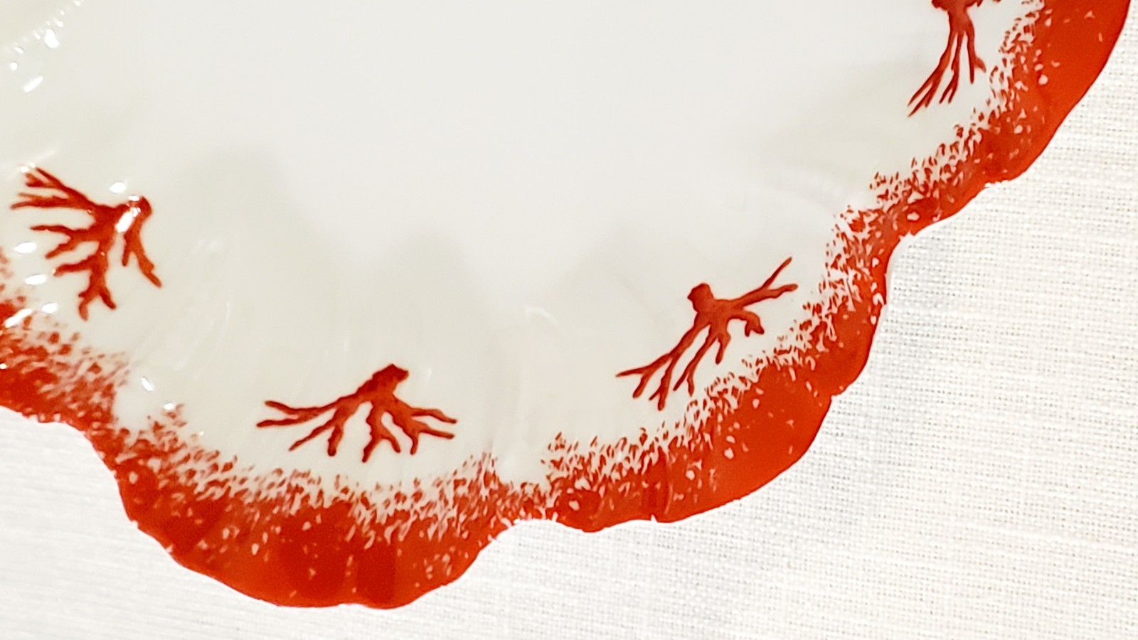 Anita Tiburzi Coral Reef Limoges France Serving Platter Perrier Collection 15.5”