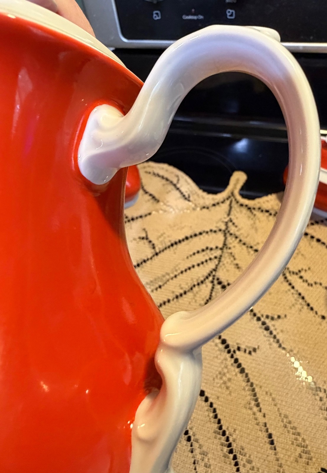 Mitterteich Bavaria vibrant orange demitasse tea set