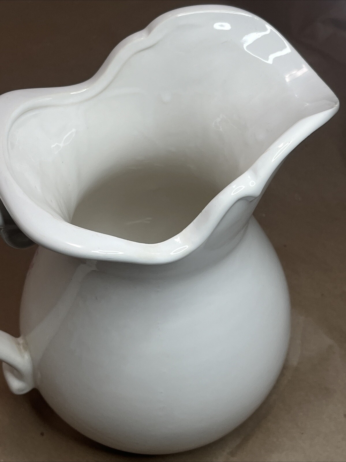 McCoy 7549 Vintage Rose Pitcher 9 Inch No Chips Or Cracks