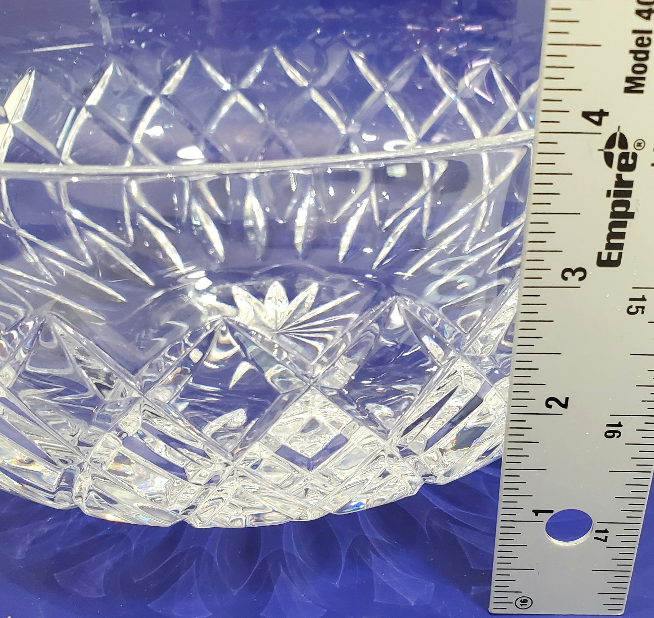 ATLANTIS REGENT SERVING BOWL Cut Lead Crystal 8 3/8 in Diameter Made in Portugal