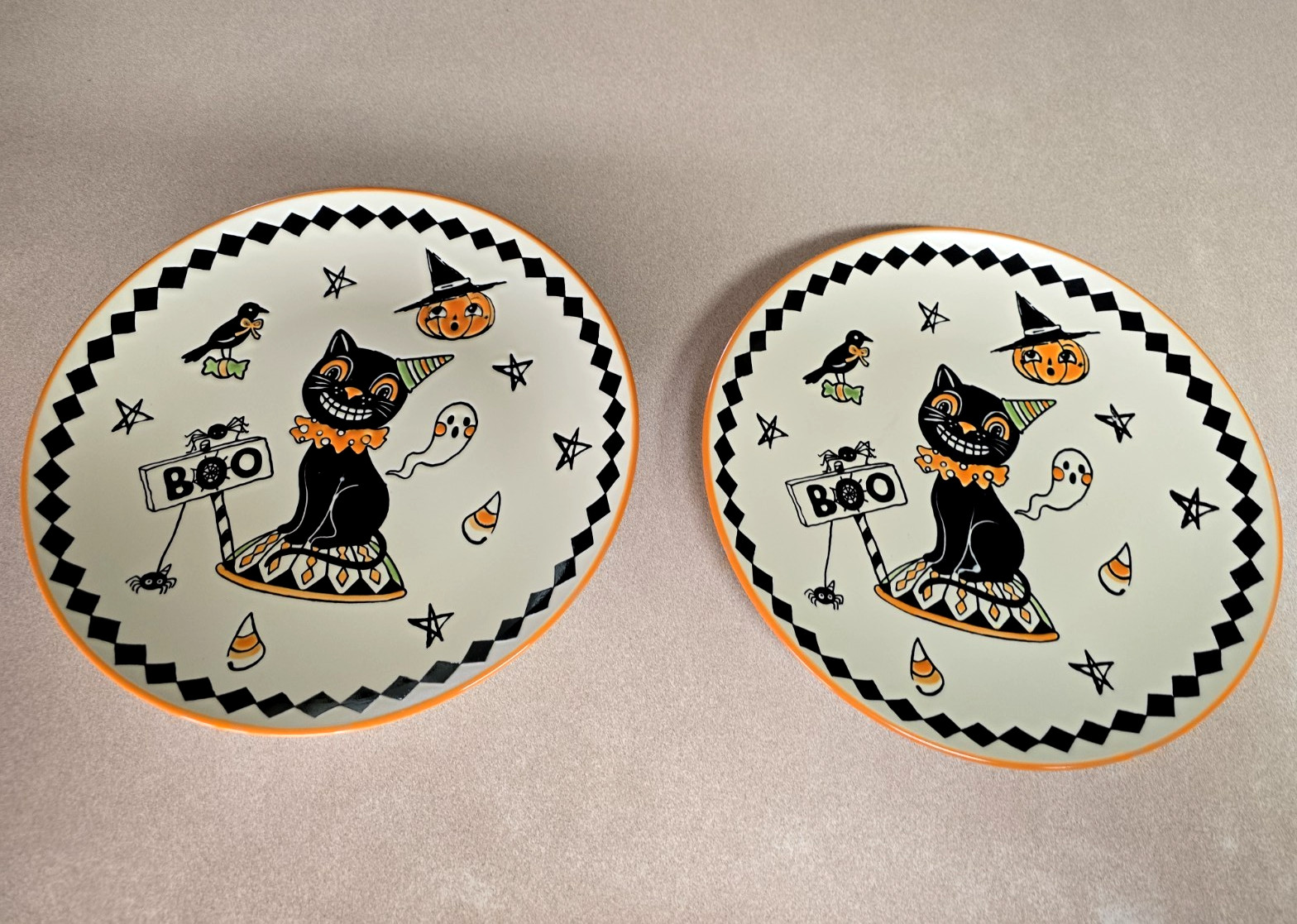 Set Of 2 Eli + Ana Halloween Dinner Plates “Creep Show” Retro 10.5 Inch 2026