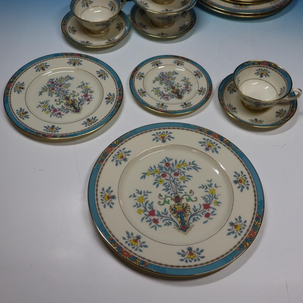 Lenox China – Blue Tree – 4 Place Settings – 20 Pieces – Plates/Cup/Saucer