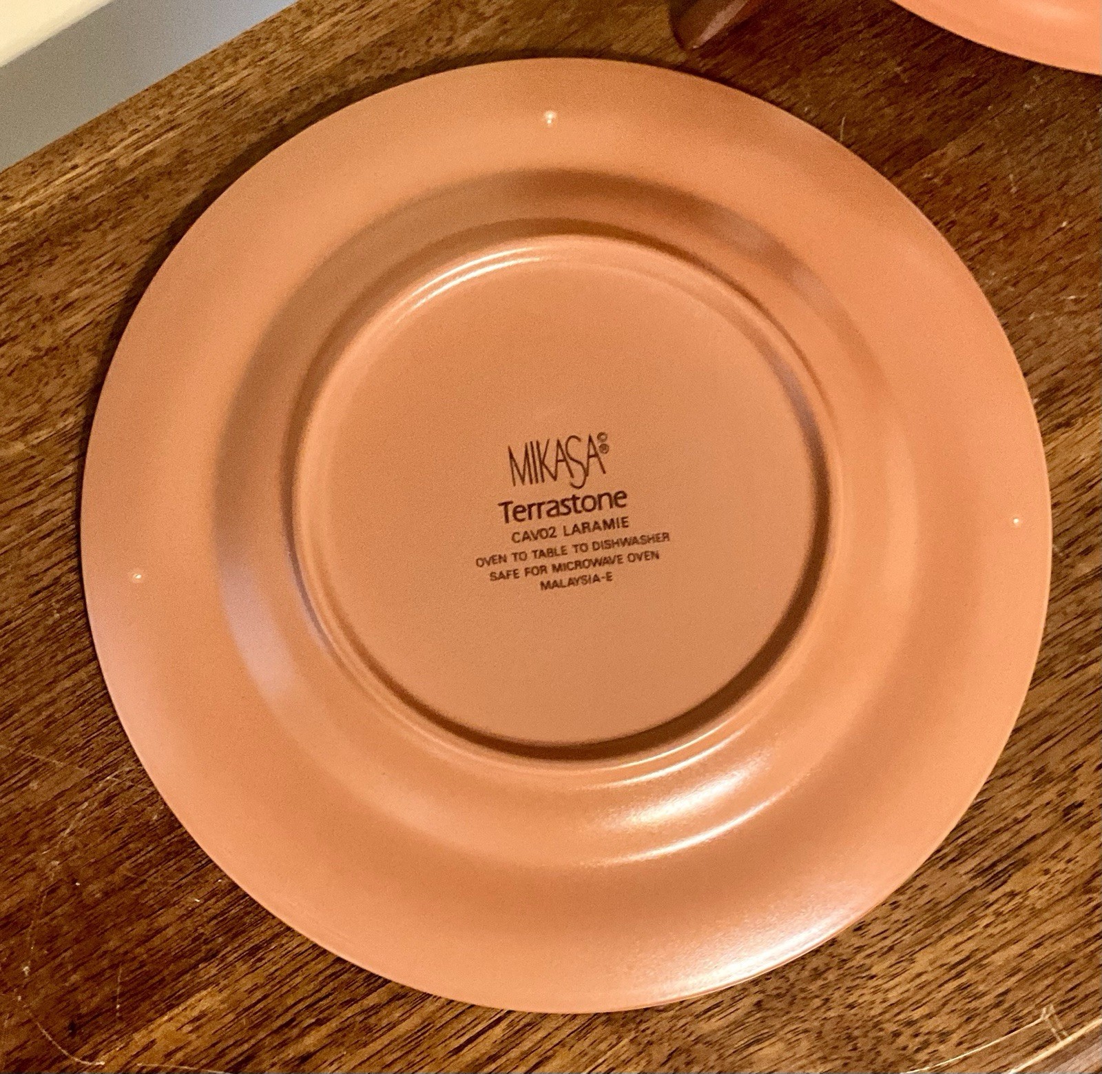 2-pc. Set) Mikasa Terrastone CAV02 Laramie SALAD PLATES Aztec-Style 8-3/8” MINT