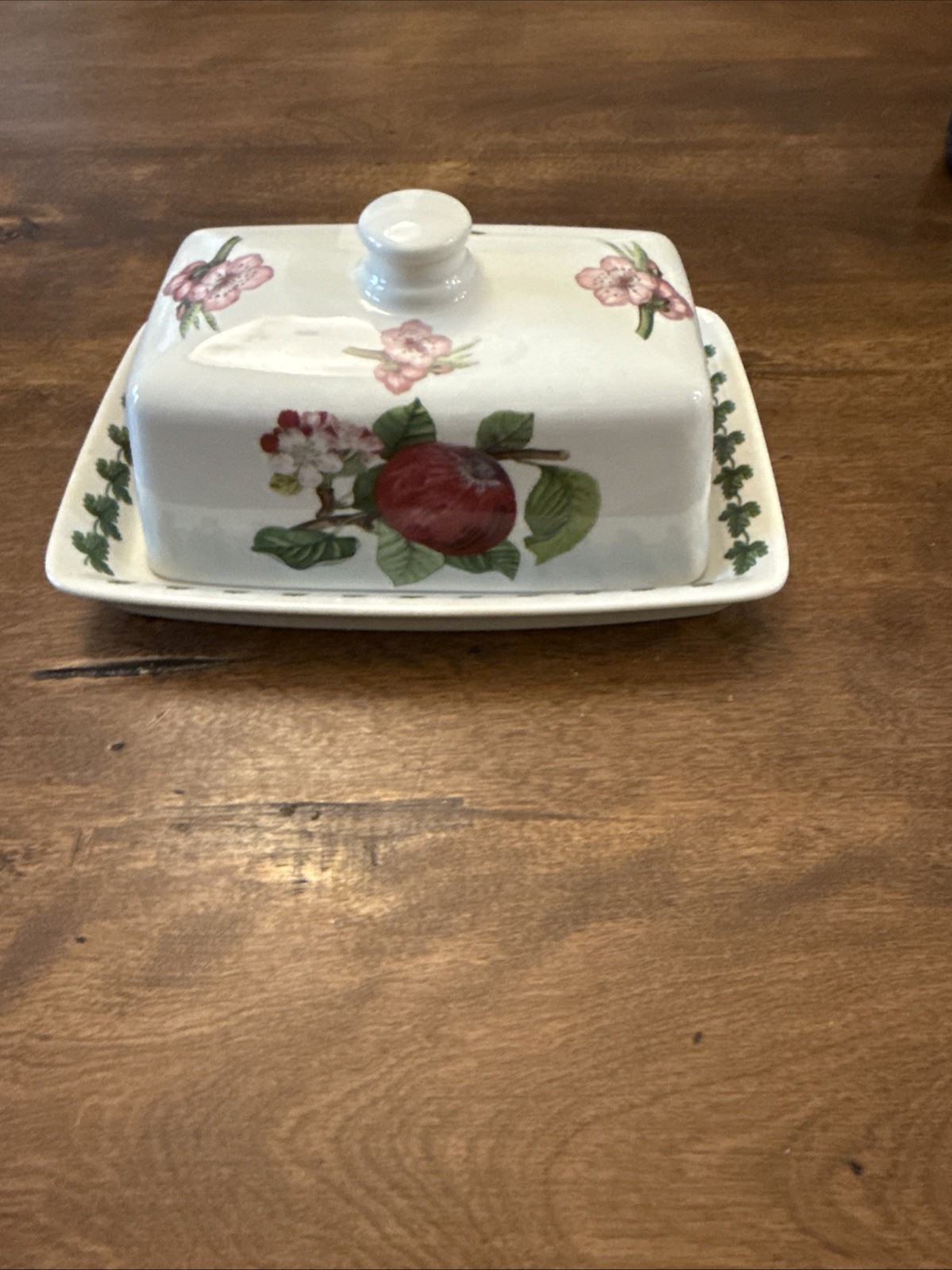 Portmeirion Pomona Porcelain Covered Butter Dish No Chips But Read..
