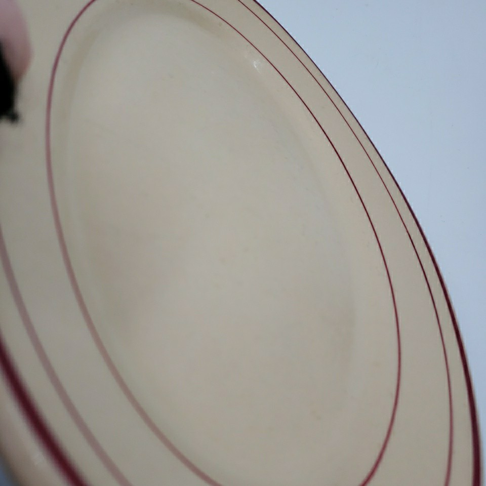 Clarks Store Fixture Co Wellsville China Oval Plate Platter 2PC Flint Michigan
