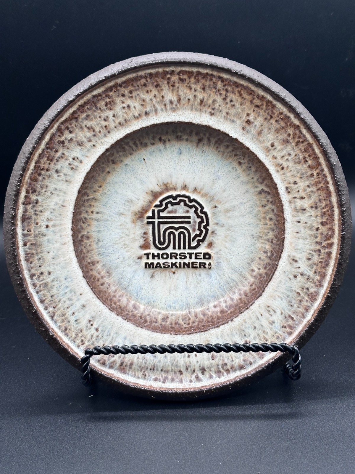 Danish Studio Pottery Plate Thorsted Maskiner Scandinavian Mid Century