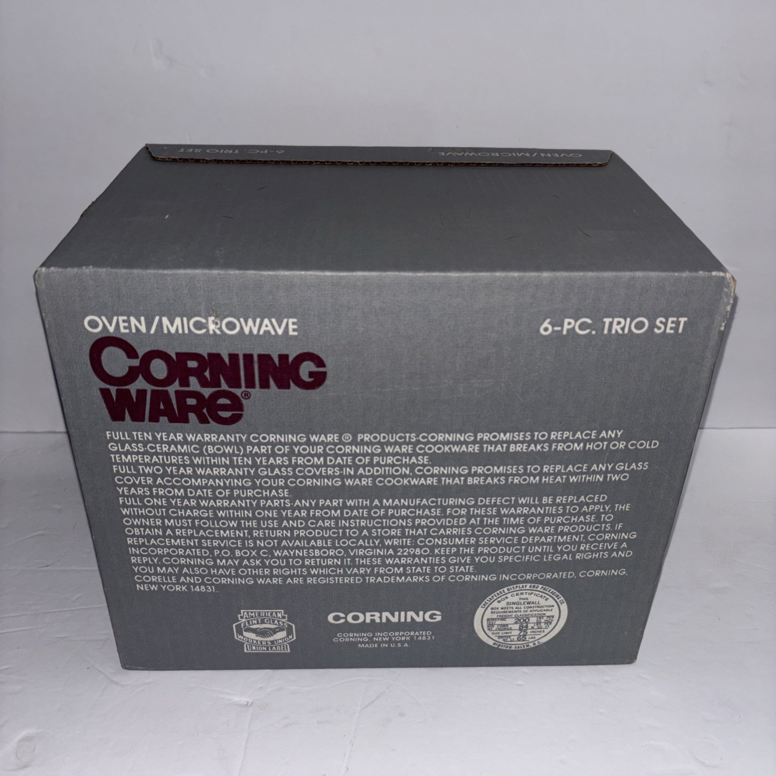 Corning Ware 6 Piece Set Country Cornflower