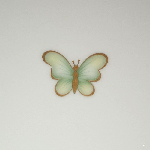 Vtg FITZ & FLOYD Guild Classique Papillion SALAD Plate Ribbed Butterfly 7.75″