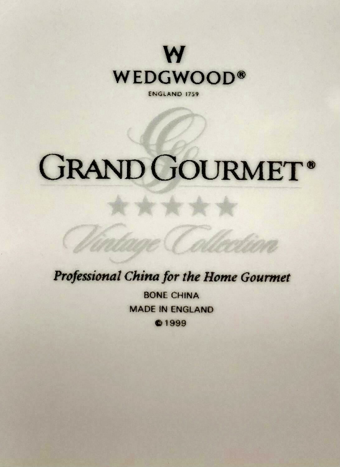 Wedgwood Grand Gourmet Sterling Vineyards Merlot 1998 Accent Plate New – Rare