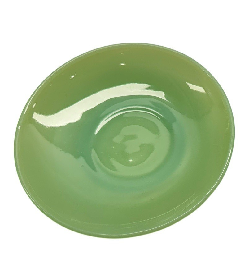 RARE 1940s Fire King Jadeite Restaurant Ware Saucer Heavy Smooth Glass