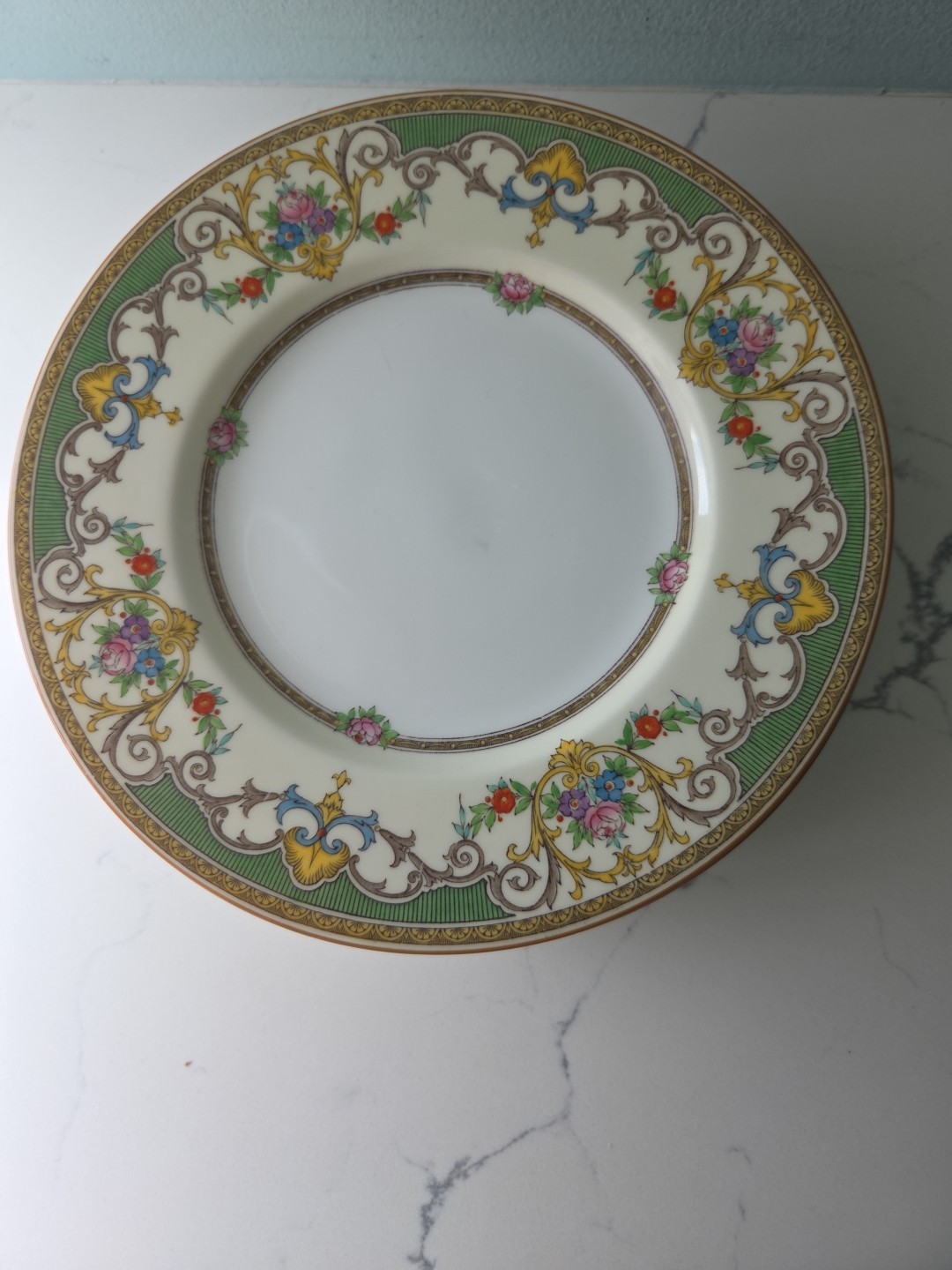 7 VINTAGE Mintons England KENORA GREEN 8 3/4 Plates Buy 1-7 Plates EUC