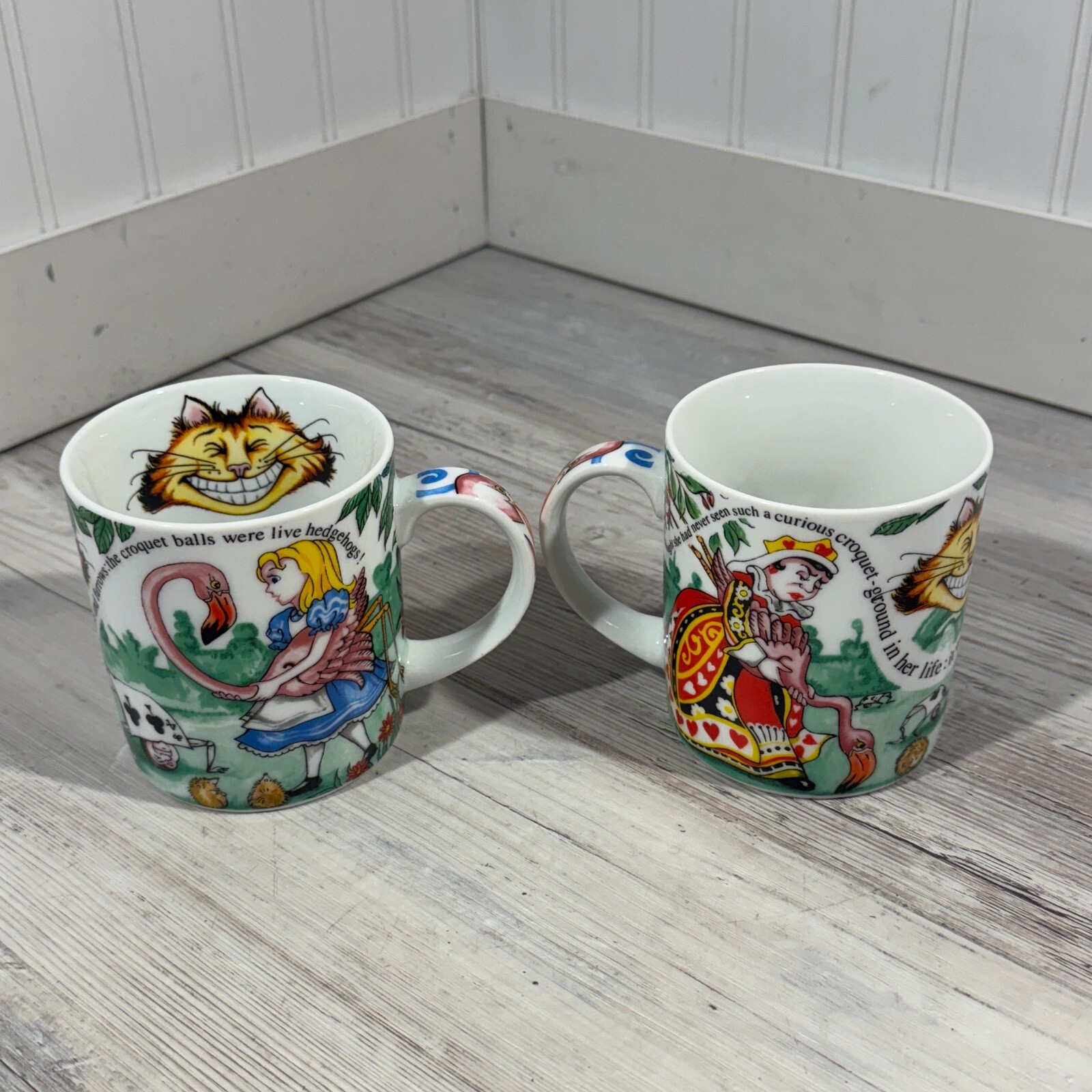 Lot 2 Alice In Wonderland Cafe Ceramic Mugs Tea Coffee Cups Paul Cardew England