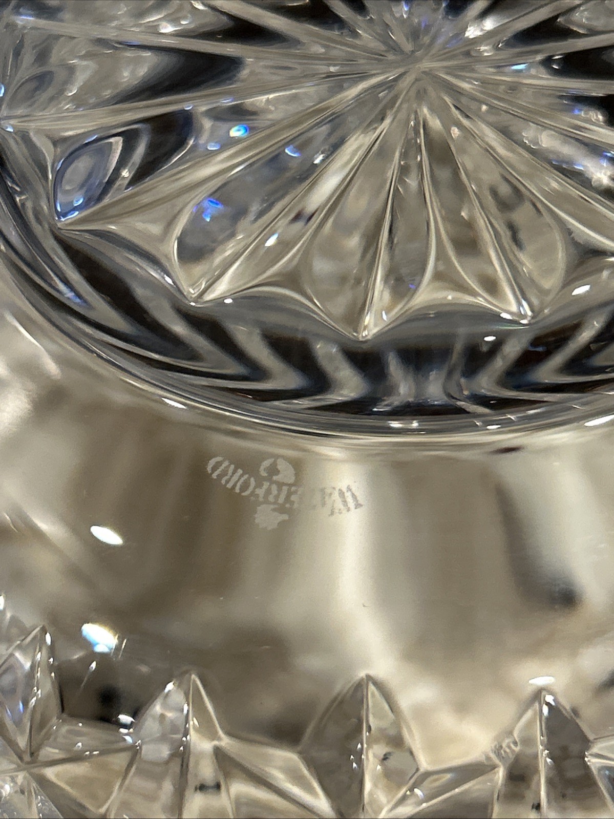 Waterford Lismore Pattern Crystal 5” Trinket Candy Bowl Dish Ireland Signed