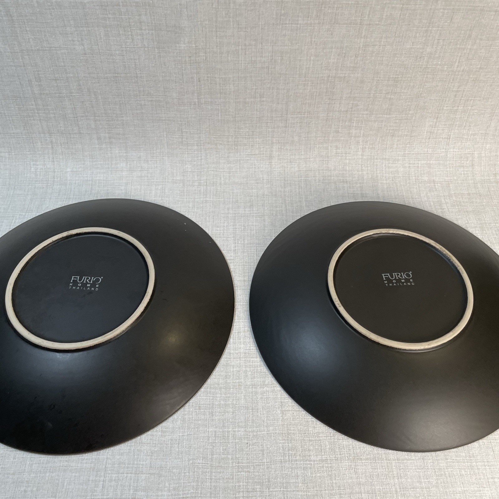 Furio Home Onyx Black Matte 11” Dinner Plates Set Of 2