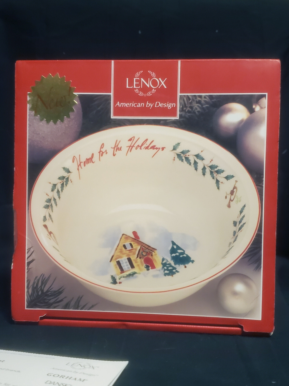 NEW LENOX Holiday Home For The Holidays Bowl In Original Box.