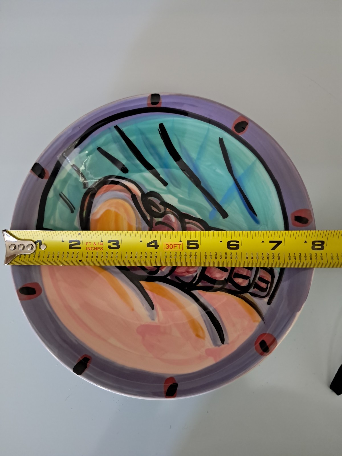 Set of 2 Kelly Jo Kuchar 1997 Hand Painted Bowls From Hawaii Surfing Contest…