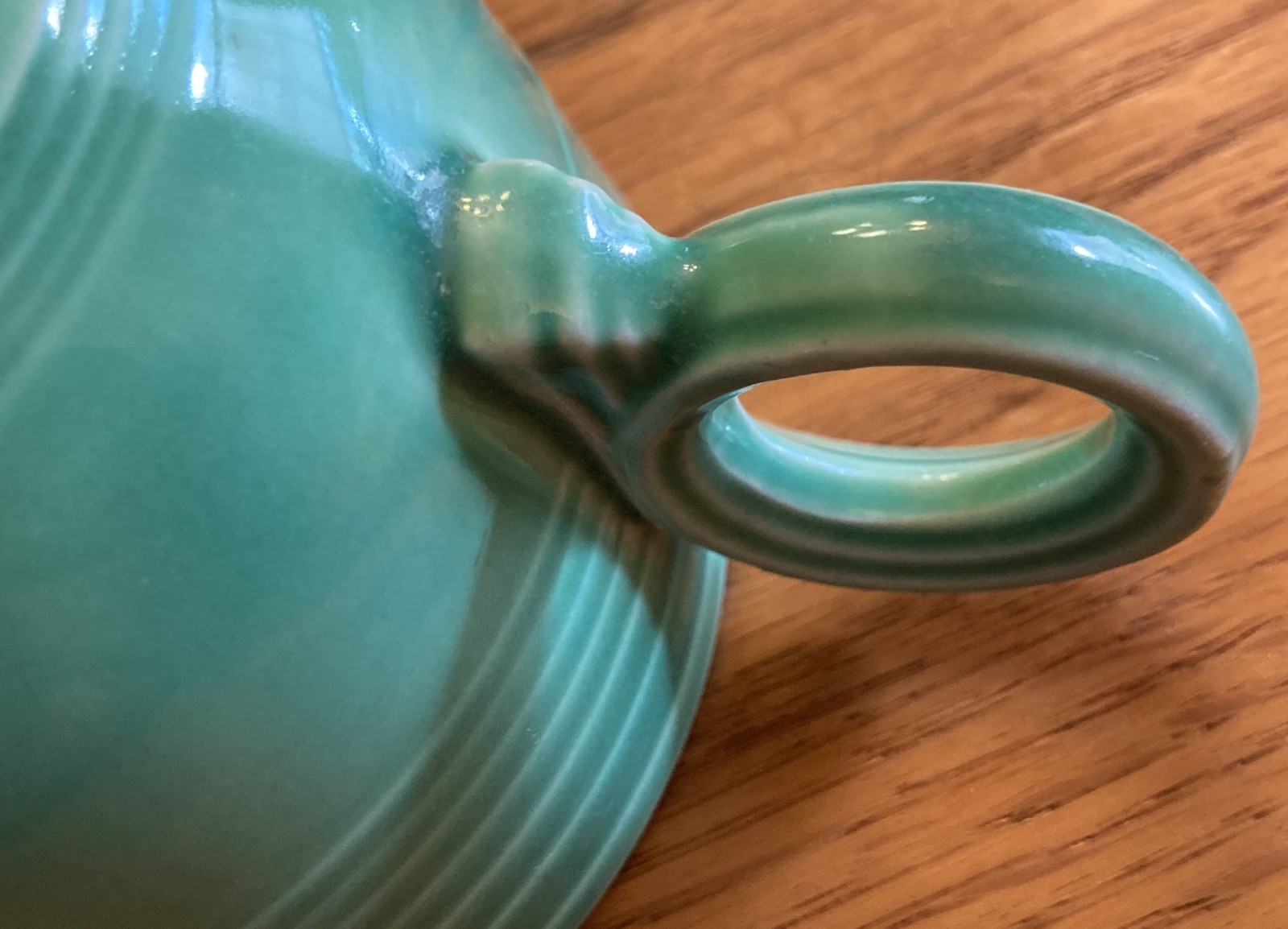 Vintage Fiestaware – Cup and saucer set in original green (exc.) (1936-1969)