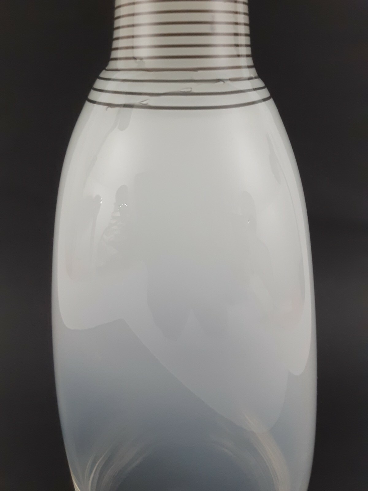 Kosta Boda Bertil Vallien “SPIRIT” Series Bottle Vase Pinched Sides – 12″ x 4″