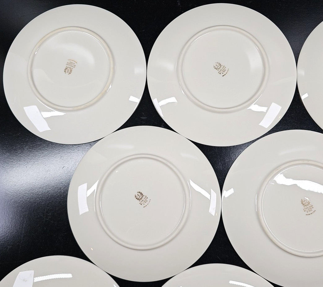 8 Lenox Starlight Salad Plate Set Vintage Flower Elegant Dining Dishes Retro Lot