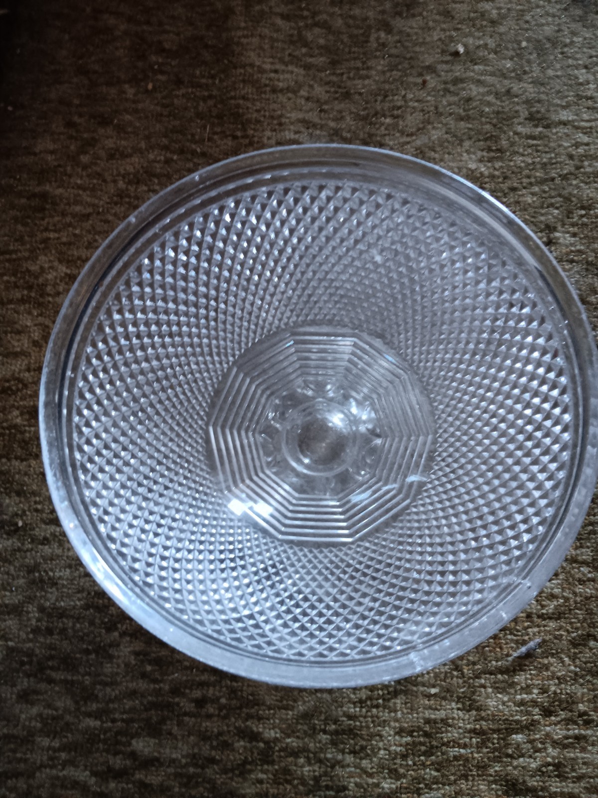 ANTIQUE New England Glass Co. COMPOTE Diamond Pointed Pattern c.1860’s