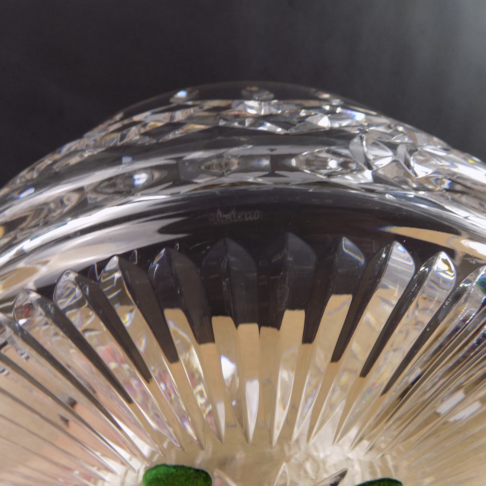 Waterford Lismore Crystal Round Bowl Roly Poly Shape 9.5″x4.25″ VGC