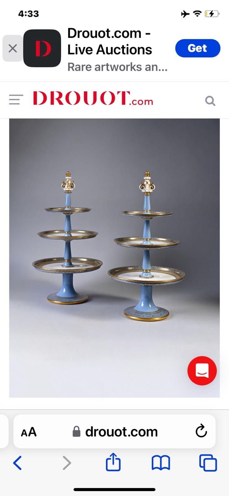 Museum Sèvres Pair Of Three-Tier Dessert Stands 1852, Exceptional Gilding, RARE