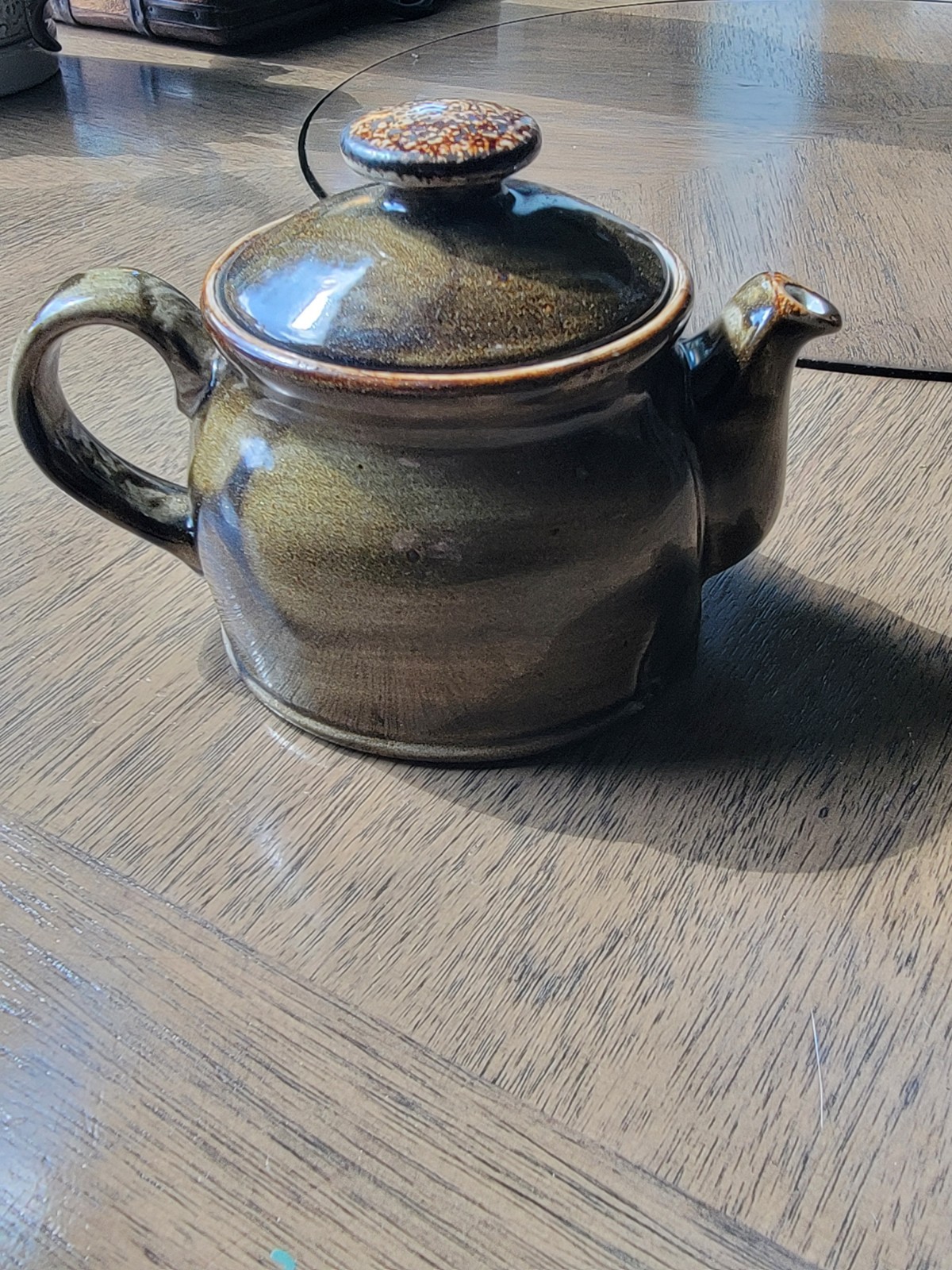 Steelite International Craft Olive Green Teapot Club 15 oz Handmade in England