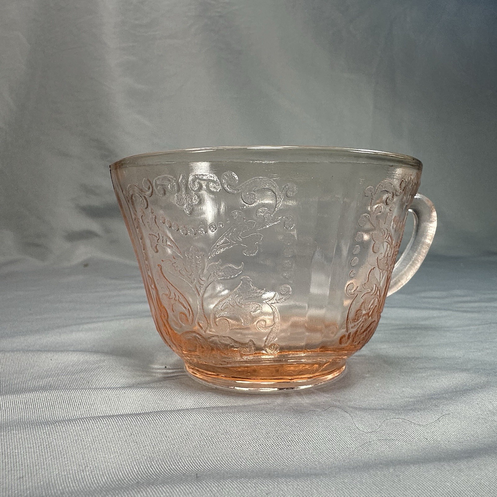Vtg Macbeth Evans American Sweetheart Pink Depression Glass 2pc Cup Saucer Set