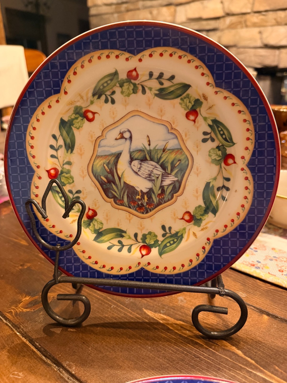 Vtg. Set of 4 Mixed Andrea by Sadek “Le Jardin” 8in. Salad Plates-Suzanne Nicoll