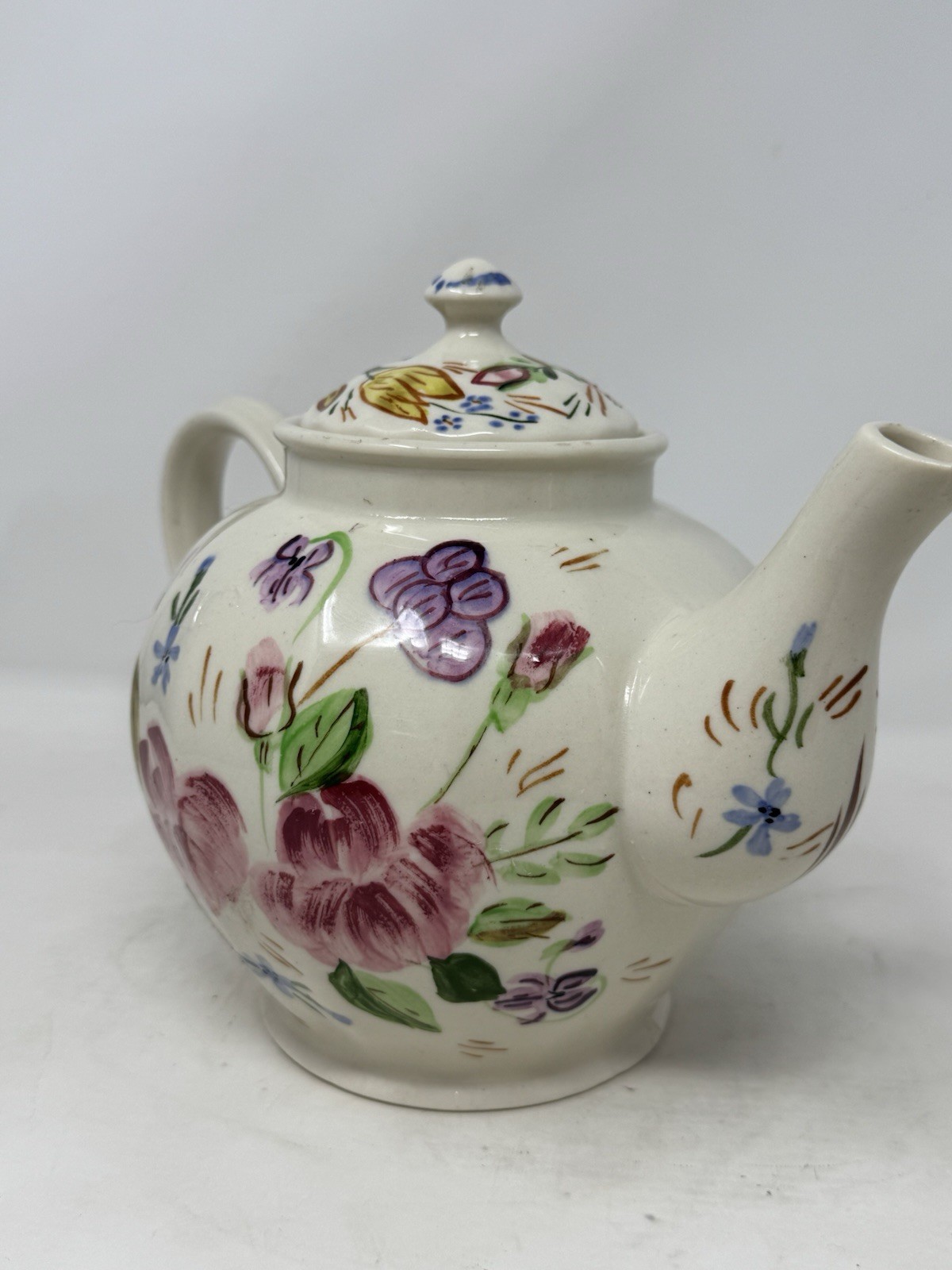 blue ridge southern pottery teapot hand painted VHTF RaRe made in usa vintage
