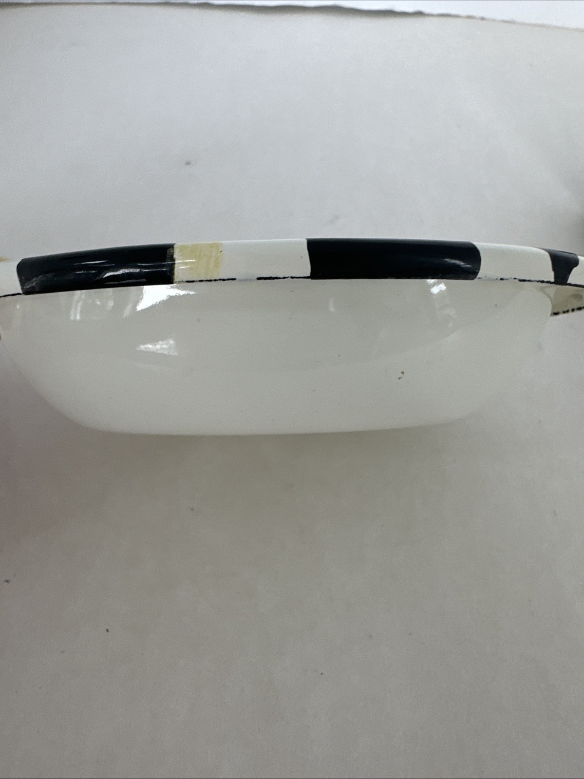 MacKenzie-Childs Courtly Check Steel Soap Dish Black White Bathroom Decor