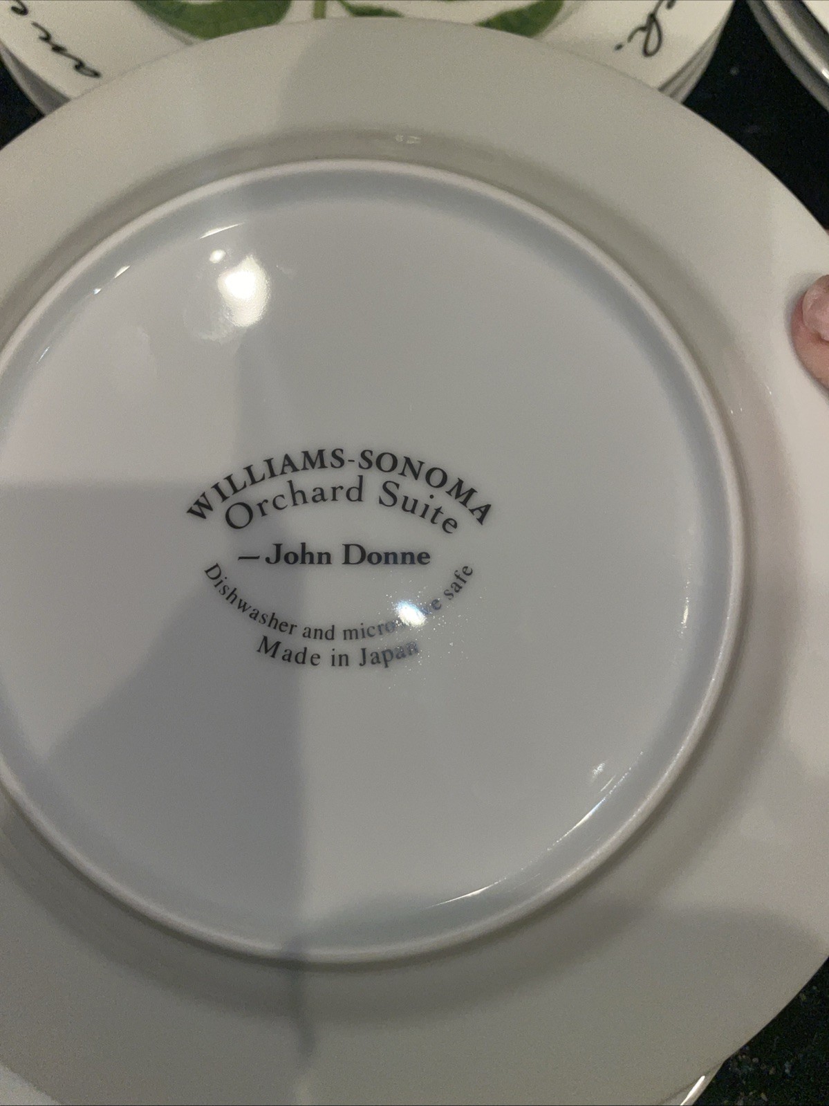 4 Williams Sonoma ORCHARD SUITE Salad Plate Pear/Plum/Peach/ Cherry 8″ Japan