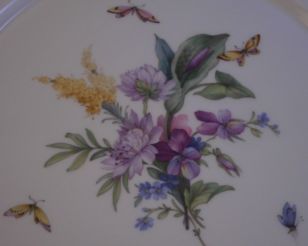 Superb 20thC KPM Berlin Porcelain Kurland 74 Gourmet Plate German Germany