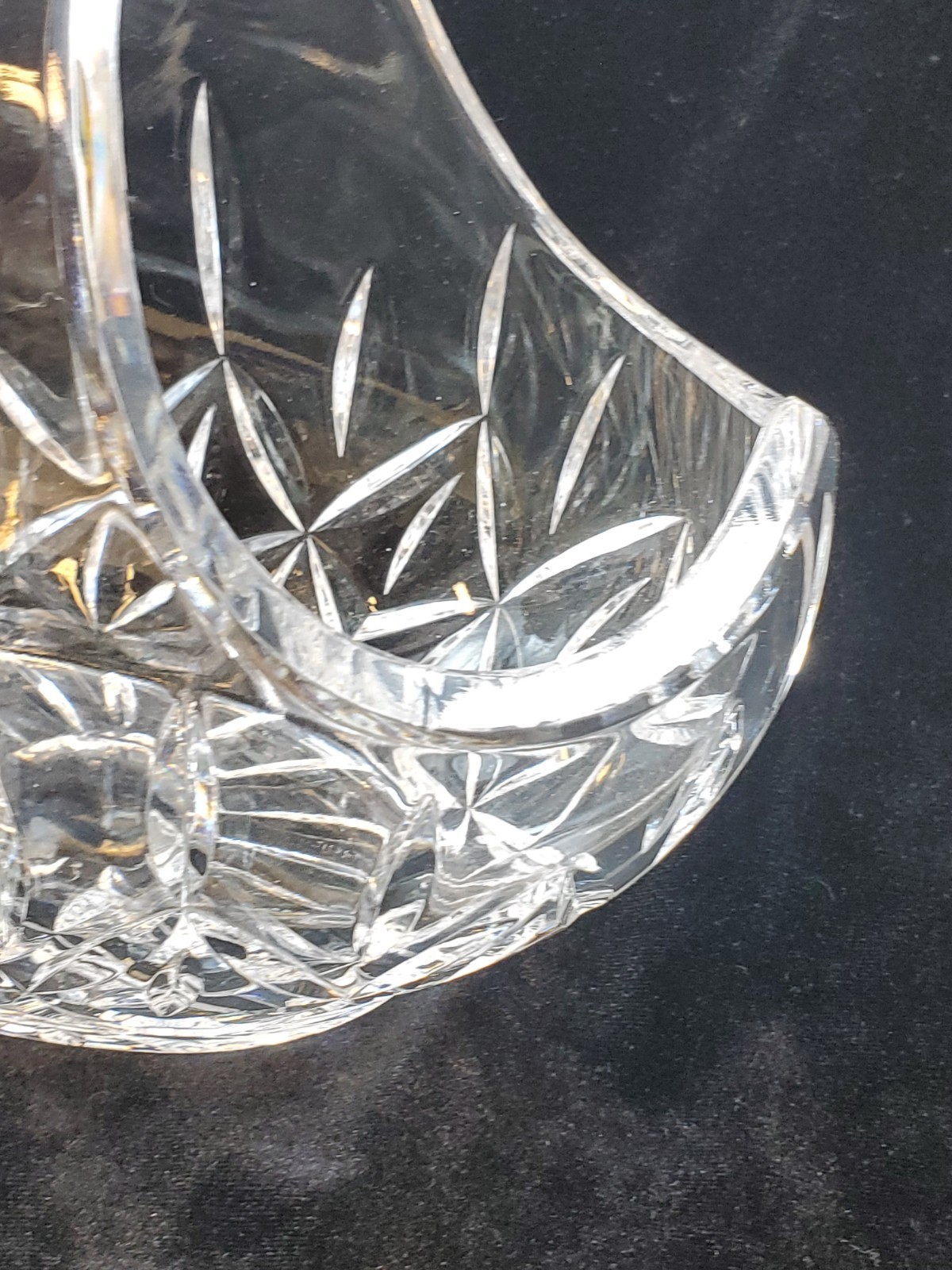 Block 24% Full Lead Crystal Candy Dish Handmade In Czech Republic Heavy