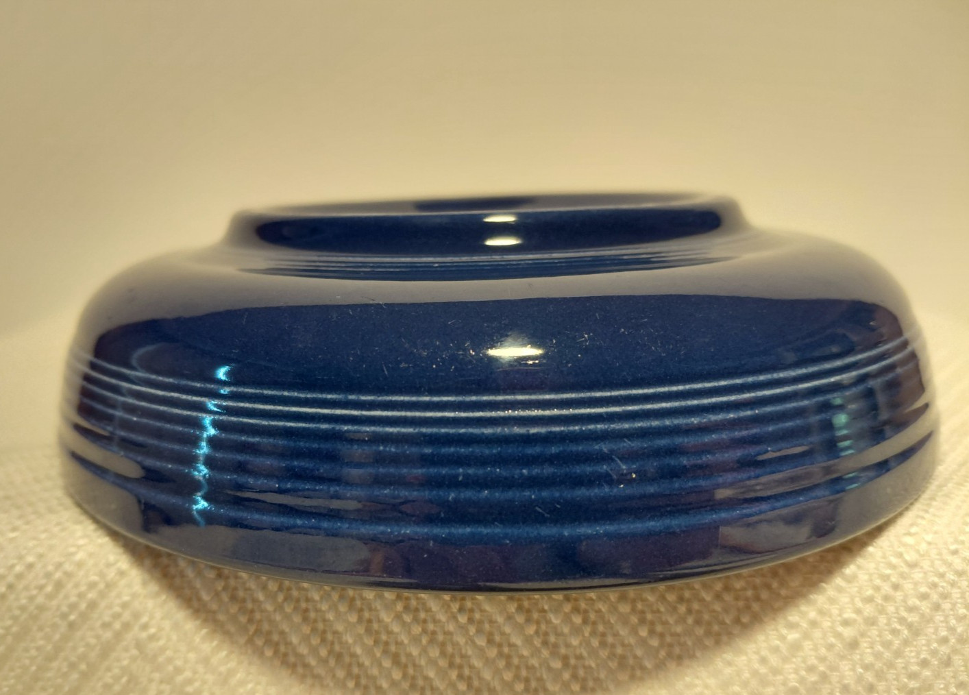 Wet foot – original Cobalt Blue Fiesta Dessert/Berry Bowl-6.25″-Circa 1936-1951