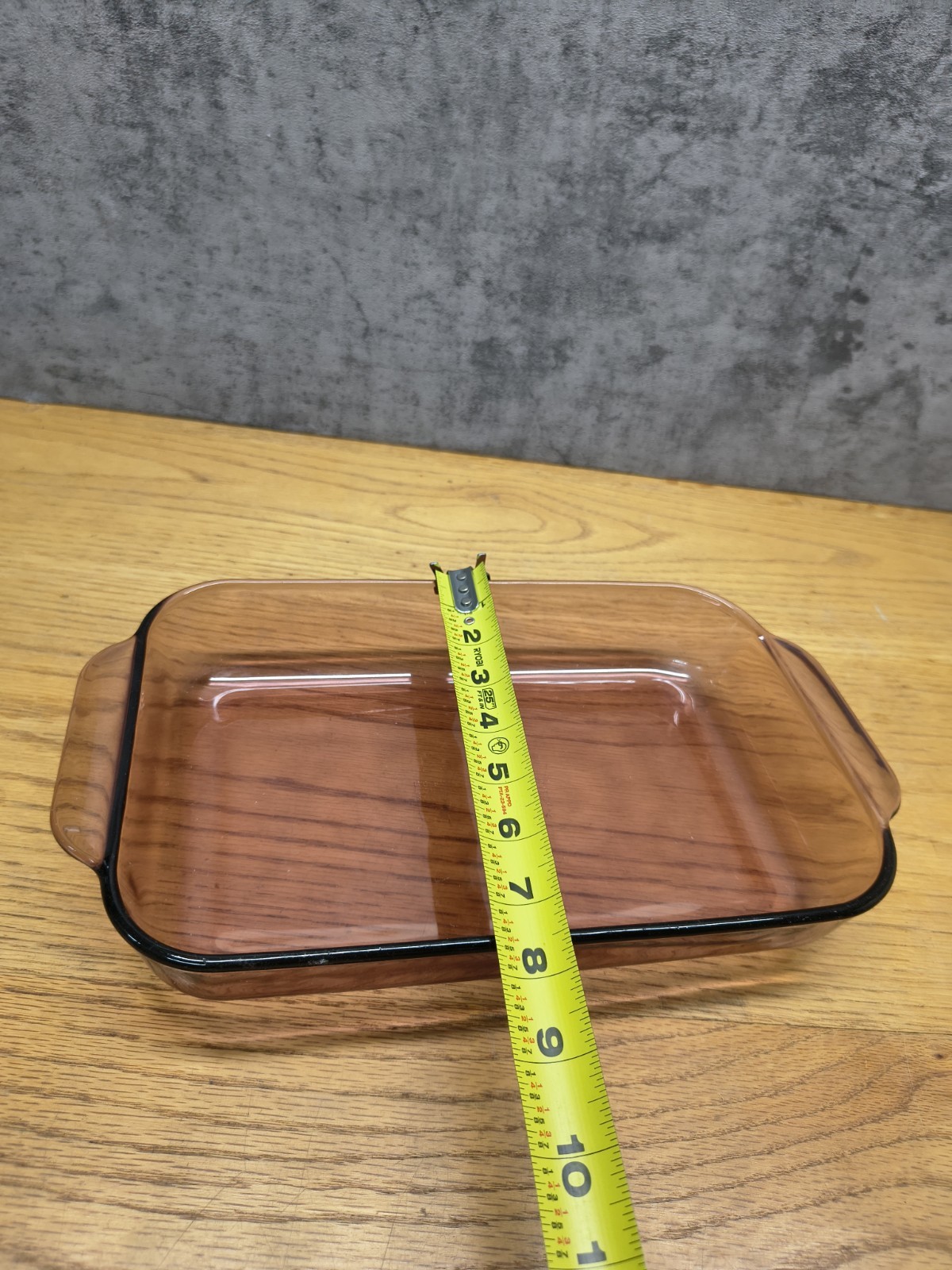 Pyrex 232-R Cranberry Glass Baking Pan Casserole Dish