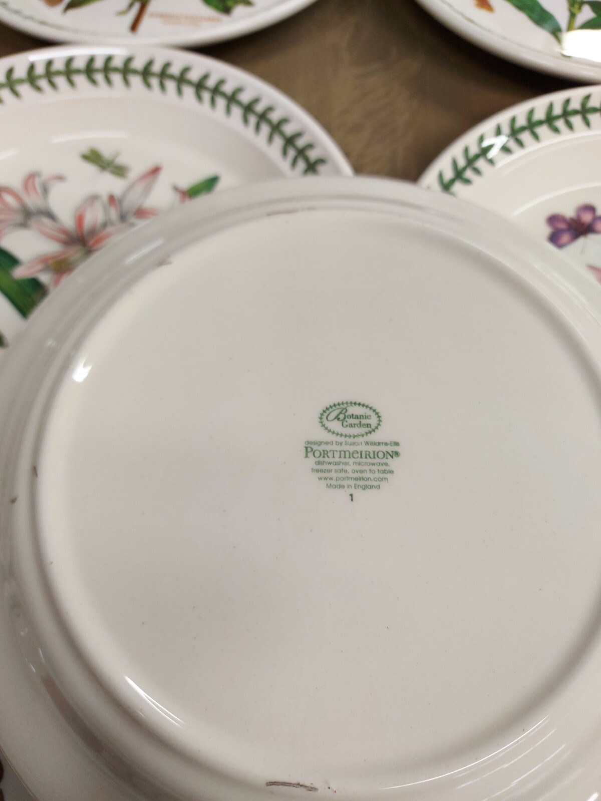 Portmeirion botanic garden set of 6 salad plates—–SD057—–ship from USA