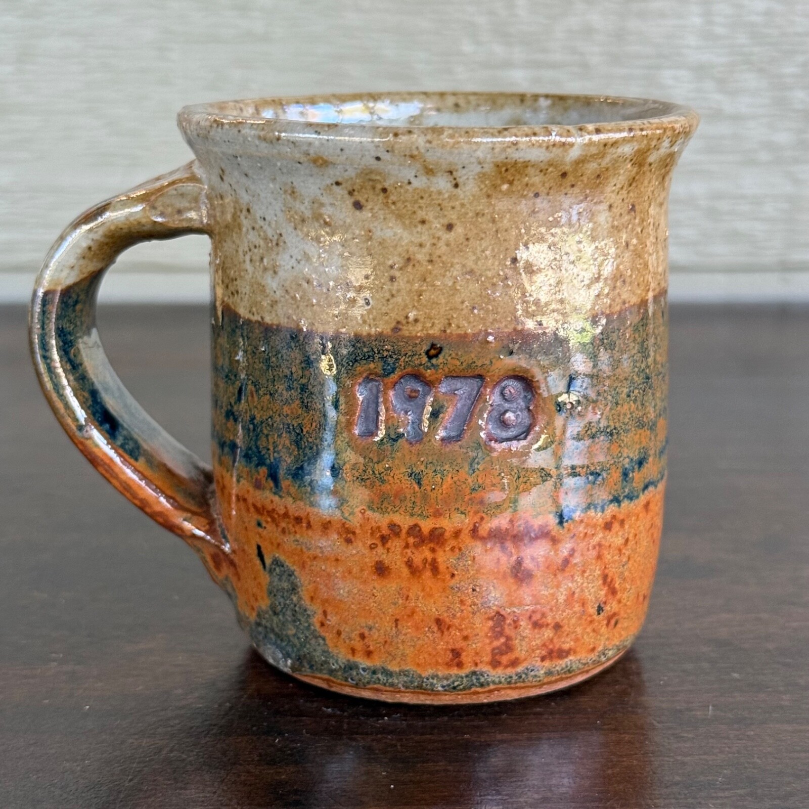 Vintage Barry Jepson Studio Art Pottery Coffee Mug 1978 Beta Sigma Phi Kansas